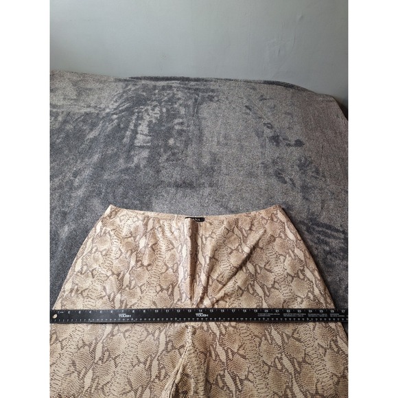 Dana Buckman Snake Print 100% Lambs Skin Pants Womens‎ 24 Beige Classic Animal - Picture 6 of 13